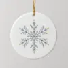 Little Snowflake Name Personalized Round Ornament — main illustrative mockup