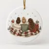 Winter Friends Personalized Ceramic Ornament — main illustrative mockup